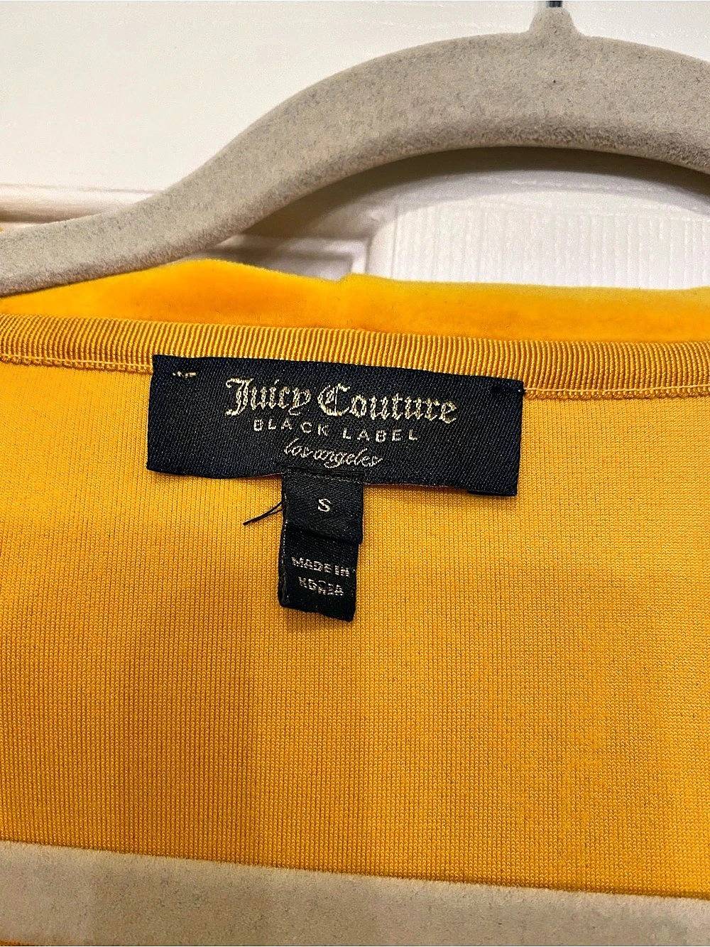 Juicy Couture Black Label Velour Tracksuit Set Yellow Small - Picture 3 of 5